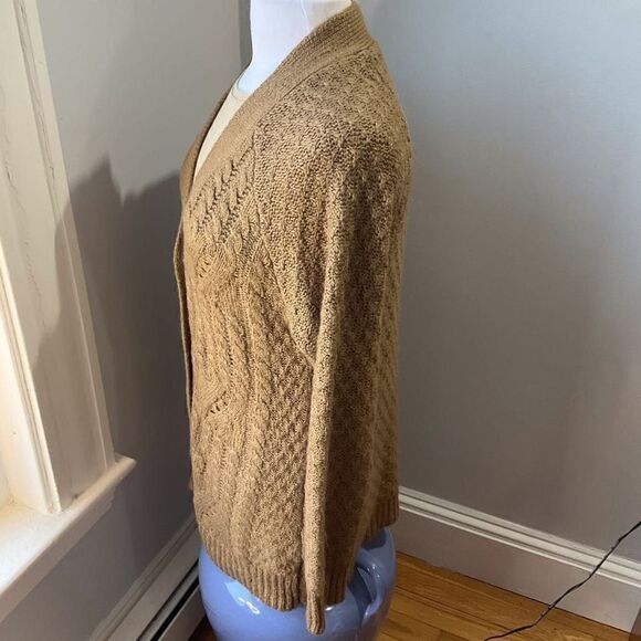 Vintage Grandpa Sweater, Button Up Cardigan, L. Urban Camel, oversized - Picture 2 of 8